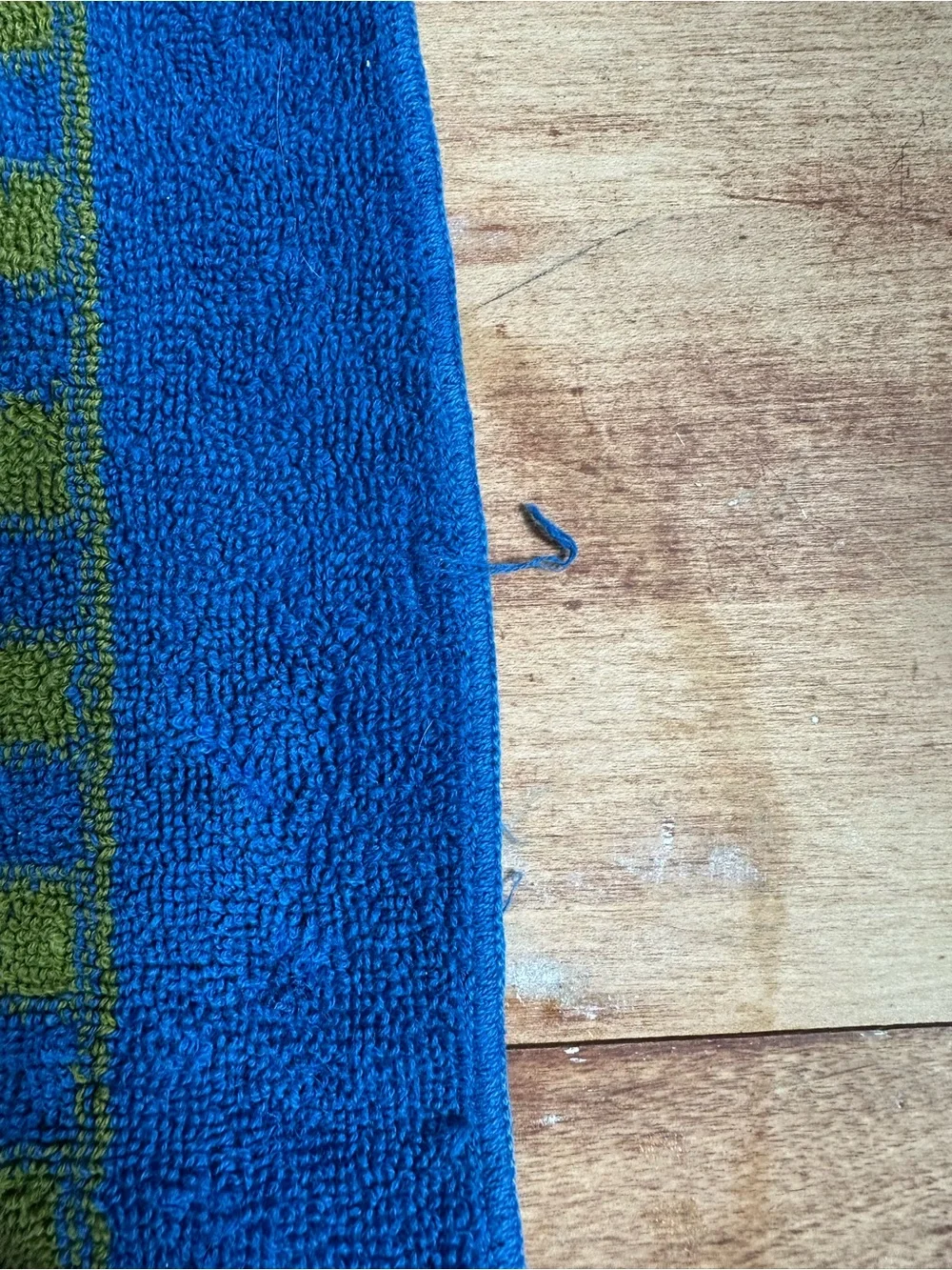 Yves Saint Laurent Blue and Olive Geometric Face Cloth